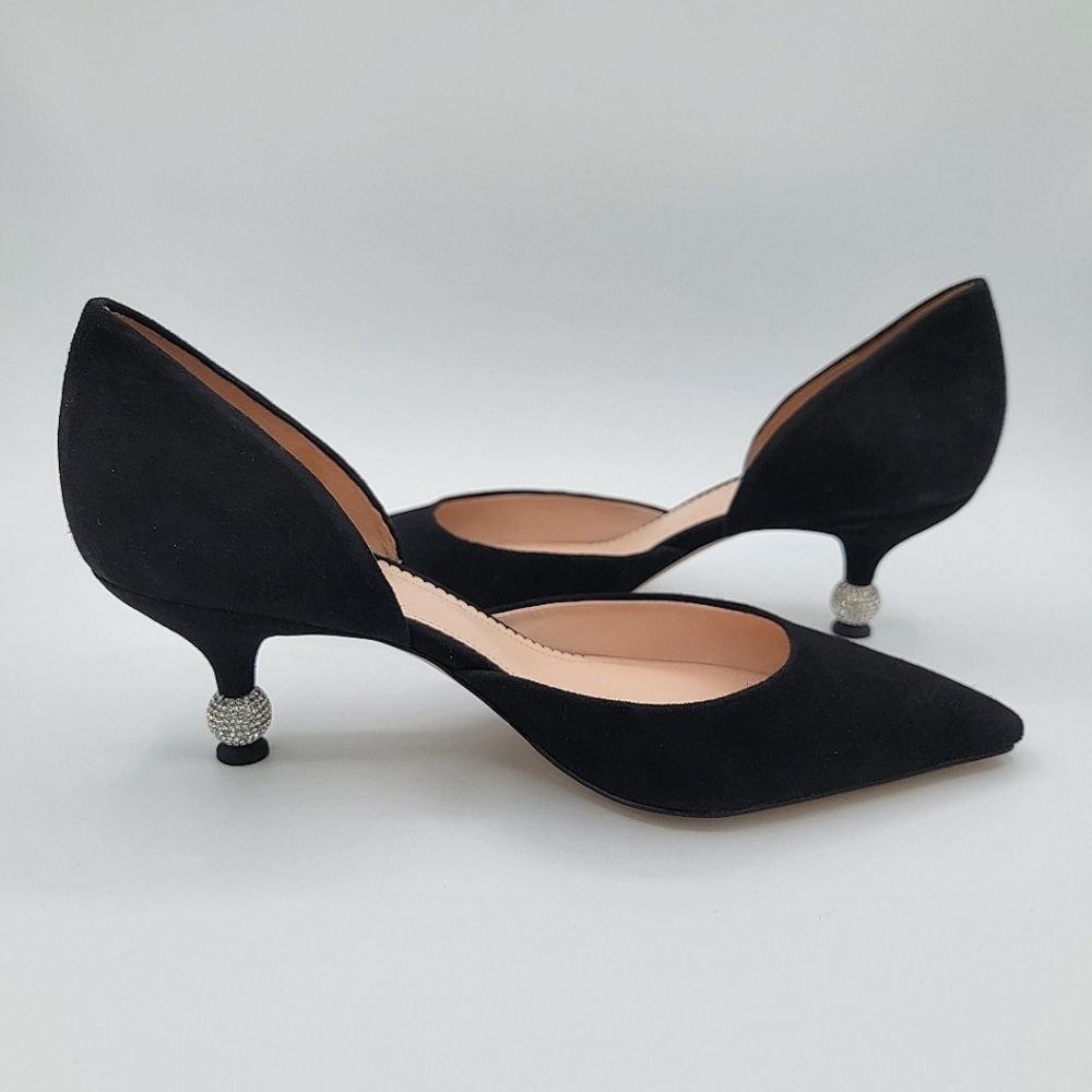 Kate Spade Heels Delilah Pave Suede NWT #2612